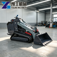 YG New Mini Skid Steer Loader Mesin Diesel dengan Track Crawler Kapasitas Bucket 0.15m Momen Beban Tinggi Tinggi Pemuatan Maksimum 2000mm