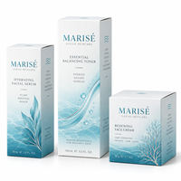 Boîte en papier kraft avec fenêtre et logo personnalisé, finition mate, emballage cosmétique pour tubes de baume à lèvres
