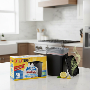 Sacchi per la Spazzatura Usa e Getta Resistenti alle Forature e allo Strappo da 13 Galloni, 85 Pezzi, Profumo Fresco e Pulito, Sacchetti per Rifiuti con Cordoncino per Cucina e Casa - Product Image 3