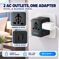 Adaptor Perjalanan Universal dengan Pengisi Daya Cepat GaN 35W Desain Multi Colokan 100-250V untuk Penggunaan di Seluruh Dunia