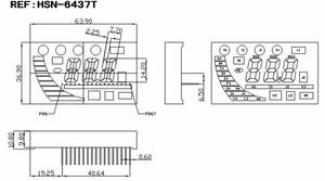 Антистатический настраиваемый 4-разрядный светодиодный дисплей температуры и влажности с 7-сегментным часовым отображением Houkem-6437-A/B - Product Image 3