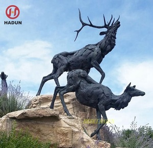 Escultura <span class=keywords><strong>de</strong></span> <span class=keywords><strong>ciervo</strong></span> <span class=keywords><strong>de</strong></span> <span class=keywords><strong>cola</strong></span> <span class=keywords><strong>blanca</strong></span> para jardín, parque al aire libre, lucha <span class=keywords><strong>de</strong></span> bronce - Product Image 5