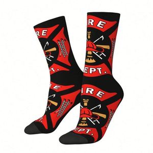 Chaussettes personnalisées avec logo du service des pompiers, chaussettes chaudes et élégantes pour pompiers, équipes de sauvetage incendie - Product Image 2