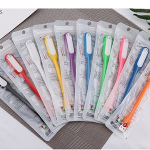 Lampe de lecture LED USB 5V mini multicolore flexible à clipser pour ordinateur portable, corps blanc et rouge, idéale pour la chambre - Product Image 5