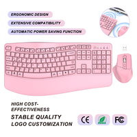 Clavier et souris sans fil 2,4 G compacts, 104 touches, multimédia, étanche, ergonomique, fin, pour PC et bureau, vente en gros