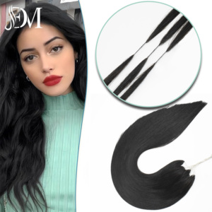 Dailmei haute qualité en gros Double teinture couleur nature 6D Double traction 100% extensions de plumes de cheveux humains vierges - Product Image 2