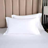 Ensemble de draps de lit d'hôtel en coton blanc de luxe 300tc de haute qualité durable antistatique lavable