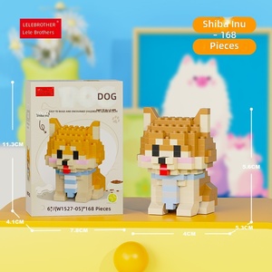 Juguete Educativo de Bloques de Construcción Micro para Perros y Gatos, <span class=keywords><strong>Mini</strong></span> Figuras de Plástico para Armar, Modelo de Juguete del Equipo Want Want Dog, ¡Gran Venta! - Product Image 4