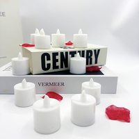 Petites bougies chauffe-plat électriques blanches et chaudes à LED Bougies à thé sans flamme à piles pour fêtes de mariage Noël en vrac