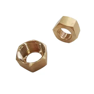 Brass Pipe Fitting flare fasteners 1/2" 3/8" faucet nut