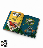 Impression de livres de bandes dessinées personnalisés à couverture rigide avec pelliculage mat, papier offset, logo personnalisé pour les livres d'histoires pour enfants