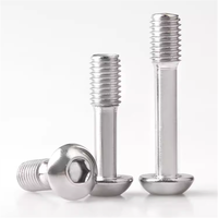 Vis à tête bombée en acier inoxydable 304, à six pans creux, à tête boutonnée, à moitié filetée, anti-chute, anti-desserrage, M2-M8