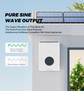 อินเวอร์เตอร์พลังงานแสงอาทิตย์ความถี่สูง 3/3.6/6.2KW 24V/48V, รองรับแรงดันไฟฟ้า PV 30-500VDC กระแสไฟฟ้า 80-150A สำหรับระบบออฟกริด/สำรองไฟบ้าน - Product Image 5