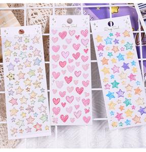 Mignon Simple Classique Coeur Étoile Dessin Animé PVC Autocollants Résine Époxy Stickers Élégant Cristal Style pour Téléphone Cas Décoration - Product Image 6