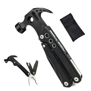 Multifunctional Stainless Steel Mini Screwdriver Plier Hammer Survival Multi Tool Claw Hammer Camping Tool Claw Hammer