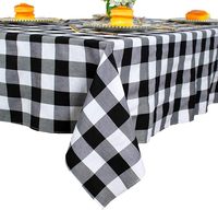 Nappe à carreaux de buffle blanc de Style Simple fait à la main nappe vichy pour salle à manger linge de table en lin de noël