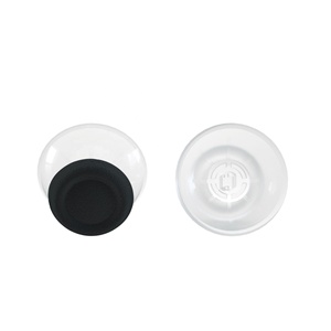 For PS4 Gamepad Replacement Double Injection Transparent Clear + Black Rubber Thumb <b>Grip</b> Thumbsticks for PS4 Slim Pro <b>Controller</b> - Product Image 3