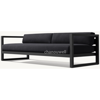 Deep Seat Outdoor Aluminium Lounge Sofa Set Extra breite Patio Couch mit ultimativem Komfort Färbbare Olefin Acryl Stoff Optionen
