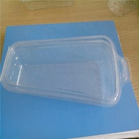 Boîte en plastique jetable à motif de bleuets pour l'utilisation industrielle alimentaire, conteneur d'emballage en plastique