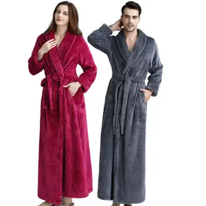 Hersteller Großhandel Winter verdicken Flanell Mann Liebhaber Nacht Robe Bademantel