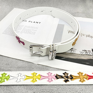 King Mcgreen Star Luxury Brand Jeans <strong>Belt</strong> Male Gothic <strong>Accessories</strong> <strong>Belts</strong> Colorful Cross Punk Women Waistband Chromed Hearts - Product Image 3