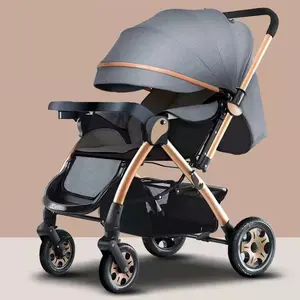 Lightweight shock-absorbing folding one-touch folding baby stroller for 0-3-year-old babies