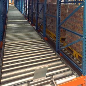 أسطوانة فولاذية للخدمة الشاقة ، نظام أرفف الجاذبية الديناميكي فيفو لتخزين المستودعات من 5 طبقات مع حماية من التآكل - Product Image 3