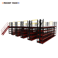 Sistema de Estanterías para Entrepiso de Alta Resistencia ROCKET RACK 500kg/m² con Estructura de Acero con Recubrimiento Electrostático en Polvo