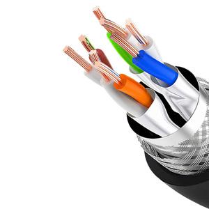 D-sunty Cat6a 26AWG SFTP Ethernet <b>Cable</b> <b>Waterproof</b> Rj45 Patch Cord Shielded Ethernet <b>Cable</b> 0.5m-100m Length Network <b>Cables</b> - Product Image 3