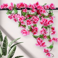 Haute Qualité En Gros De Mariage Plafond Fleur Feuillage Hôtel Décoration Glycine Artificielle Fleurs Suspendues
