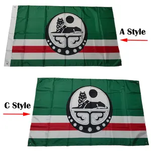 Huiyi usine en gros personnalisé drapeau tchétchène bannière 90X150 CM tchétchène Tschetschenische drapeaux