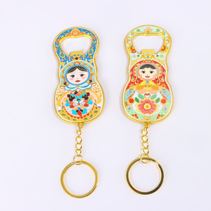 Customized Doll Shape Metal Keychain with Bottle Opener for Collectible Hobby Shops and International Travel Gift Sets