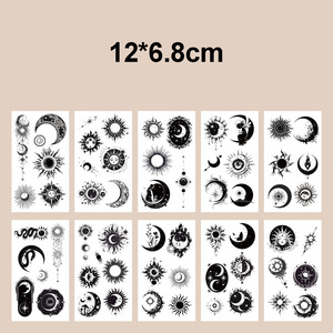 Autocollants de <span class=keywords><strong>tatouage</strong></span> Ychon <span class=keywords><strong>Soleil</strong></span> et Lune, imperméables, pour fêtes, autocollants de <span class=keywords><strong>tatouage</strong></span> amusants pour le visage, pour la décoration du corps, autocollant esthétique - Product Image 2