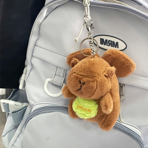 HECION Portachiavi Peluche Capibara con Ali Svolazzanti, Corda Retrattile, Giocattolo, Ciondolo per Borsa, Regalo Adorabile per Bambini - Product Image 4