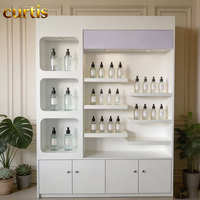 Meuble de rangement moderne en MDF durable et écologique pour vernis à ongles et cosmétiques, avec multiples espaces de rangement, idéal pour salon, école, salon, hôpital