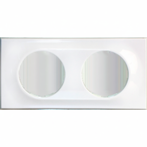 Interrupteurs muraux 2 groupes COMETE Classic White Design de plaques élégantes - Product Image 1