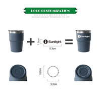 Gobelet isotherme double paroi 16 oz de qualité supérieure, finition caoutchouc effet velours, mug de voyage pour café, coffret cadeau personnalisé pour la formation des employés