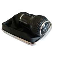 Pièce d'auto de haute qualité véritable 5 vitesses pommeau de levier de vitesse en cuir botte pour VW Golf Jetta Bora MK4 98-05 1J0711113C