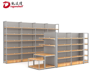 Présentoir <span class=keywords><strong>de</strong></span> gondole métallique <span class=keywords><strong>de</strong></span> support d'étagère <span class=keywords><strong>de</strong></span> supermarché robuste double face moderne avec le support à <span class=keywords><strong>jouets</strong></span> à la mode pour l'épicerie - Product Image 2