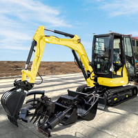 Mini-excavatrice chinoise 3,5 tonnes, mini-pelle, micro-pelle 1 tonne, mini-excavatrice, machine excavatrice, vente chaude à l'exportation