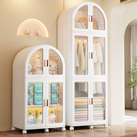 Armoire de rangement pliable en plastique durable de qualité supérieure, style européen, design en arc, 3 niveaux, tiroirs organisateurs, grande capacité, écologique