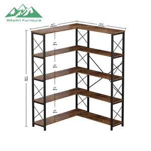 Étagère d'angle en fer moderne Wayon en forme de <span class=keywords><strong>L</strong></span>, réglable, multifonctionnelle, pour le salon, <span class=keywords><strong>l</strong></span>'école et le rangement de la salle à manger - Product Image 1