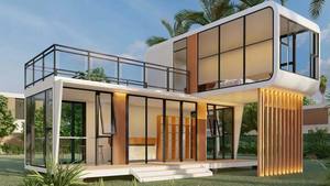 Çift katmanlı modüler çelik yapı nefes alan kapsül otel yatak odası daire seyahat turistik ev için - Product Image 2