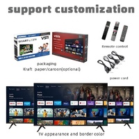 Téléviseur intelligent LED Android VSTI 58 pouces 4K UHD avec panneau LCD A+, interfaces USB et AV, pour la maison/l'hôtel/le bar/la salle de bain/la cuisine