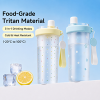 Nouvelle gourde personnalisée style Ins, grande capacité avec paille, gourde portable de haute qualité pour filles, en Tritan