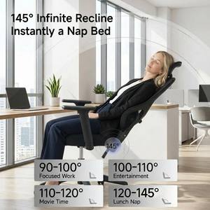 <span class=keywords><strong>Chaise</strong></span> <span class=keywords><strong>de</strong></span> <span class=keywords><strong>bureau</strong></span> ergonomique moderne et abordable en maille avec soutien lombaire réglable pour managers, cadres, personnel, chambre et école - Product Image 2