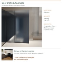Meuble de cuisine sur mesure à finition ultra brillante, aménagement en L moderne et luxueux, rangement par tiroirs, livraison en kit et boîtes de rangement en MDF