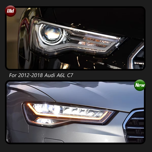 ไฟหน้ารถยนต์ดัดแปลงแบบไดนามิก พร้อมไฟสัญญาณ ไฟเดย์ไลท์ LED สำหรับ A6 C7 ปี 2011-2016 อัพเกรดเป็นไฟหน้า LED รุ่น A6 - Product Image 3