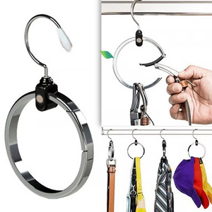 Nouvelle <span class=keywords><strong>Cintre</strong></span> de Rangement Multi-Usages en Alliage d'Aluminium avec Anneau et Crochet Métallique, Portable et Durable pour Vêtements, Idéal pour la Maison et la Chambre - Product Image 6