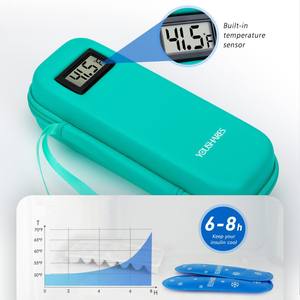 Vente en gros de boîtiers isothermes à insuline personnalisables Organisateur médical EVA avec thermomètre numérique pour la protection des fournitures pour diabétiques - Product Image 3